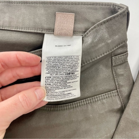 Banana Republic brown coated jeans Faux front pockets Size 27 - Picture 12 of 13